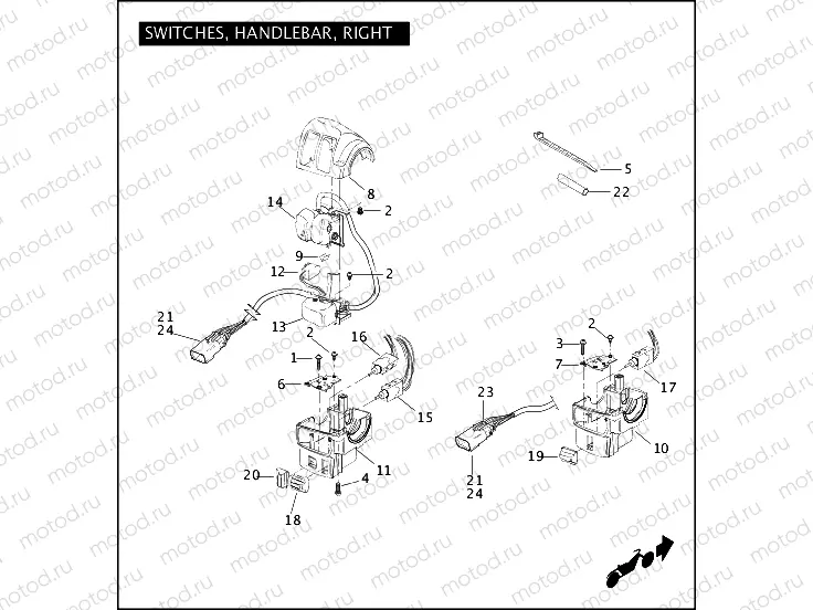 SWITCHES, HANDLEBAR, RIGHT