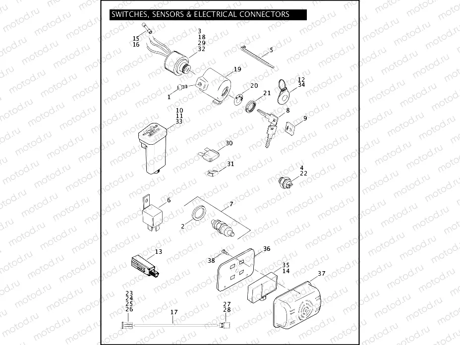 SWITCHES, SENSORS & ELECTRICAL CONNECTORS