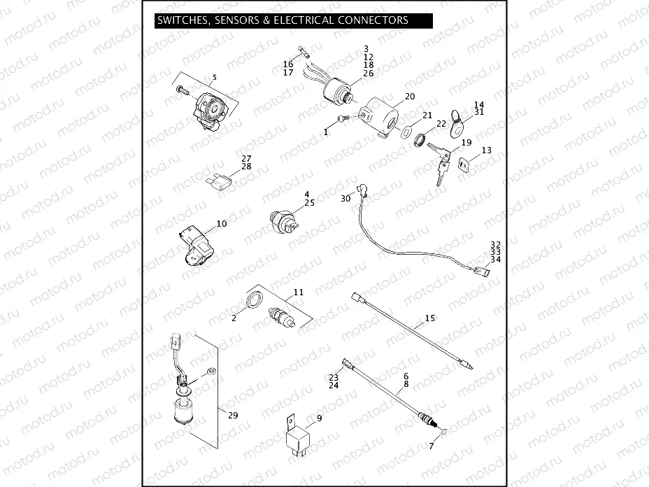 SWITCHES, SENSORS & ELECTRICAL CONNECTORS