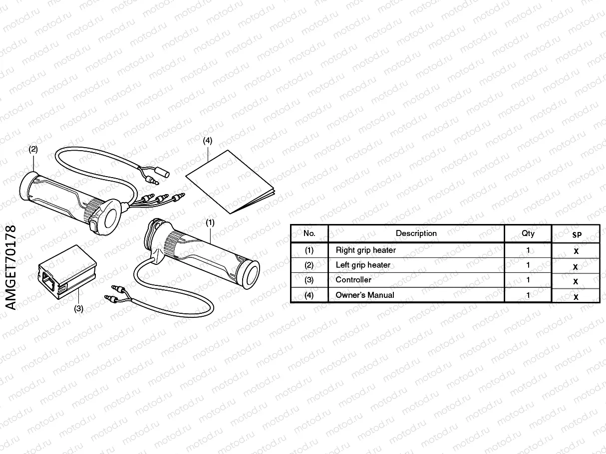 T70-21-18 KIT,GRIP HEATER 12A-TYPE