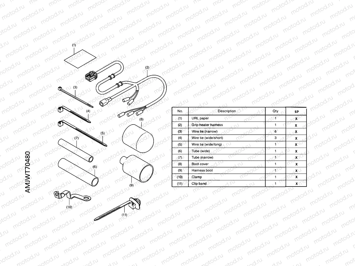 T70-21-40 KIT,GRIP HEATER ATT