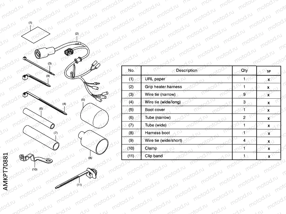 T70-21-81 KIT,GRIP HEATER ATT
