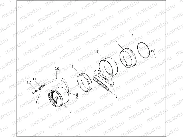 TACHOMETER AND BRACKET - FLHPI & FLHPEI