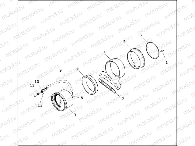 TACHOMETER AND BRACKET - FLHPI/FLHPEI