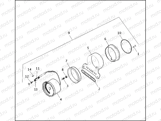 TACHOMETER & BRACKET - FLHP/FLHPI