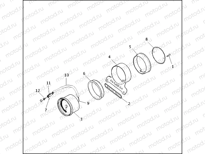 TACHOMETER & BRACKET - FLHP/FLHPI
