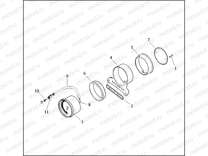 TACHOMETER & BRACKET - FLHP/FLHPI