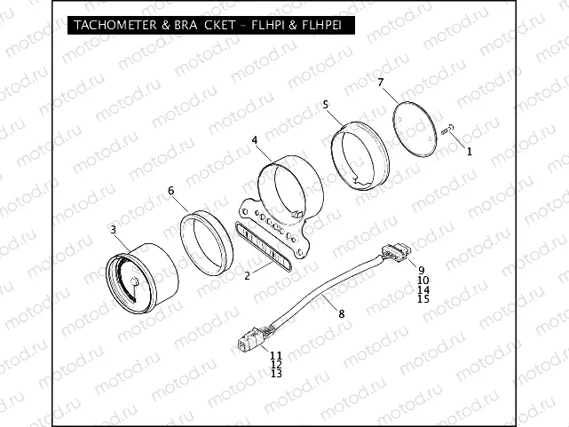TACHOMETER & BRACKET - FLHPI & FLHPEI