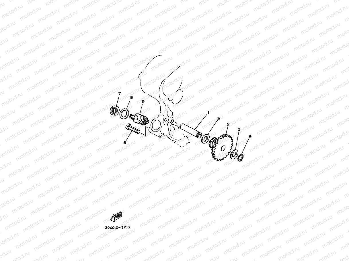 Tachometer gear