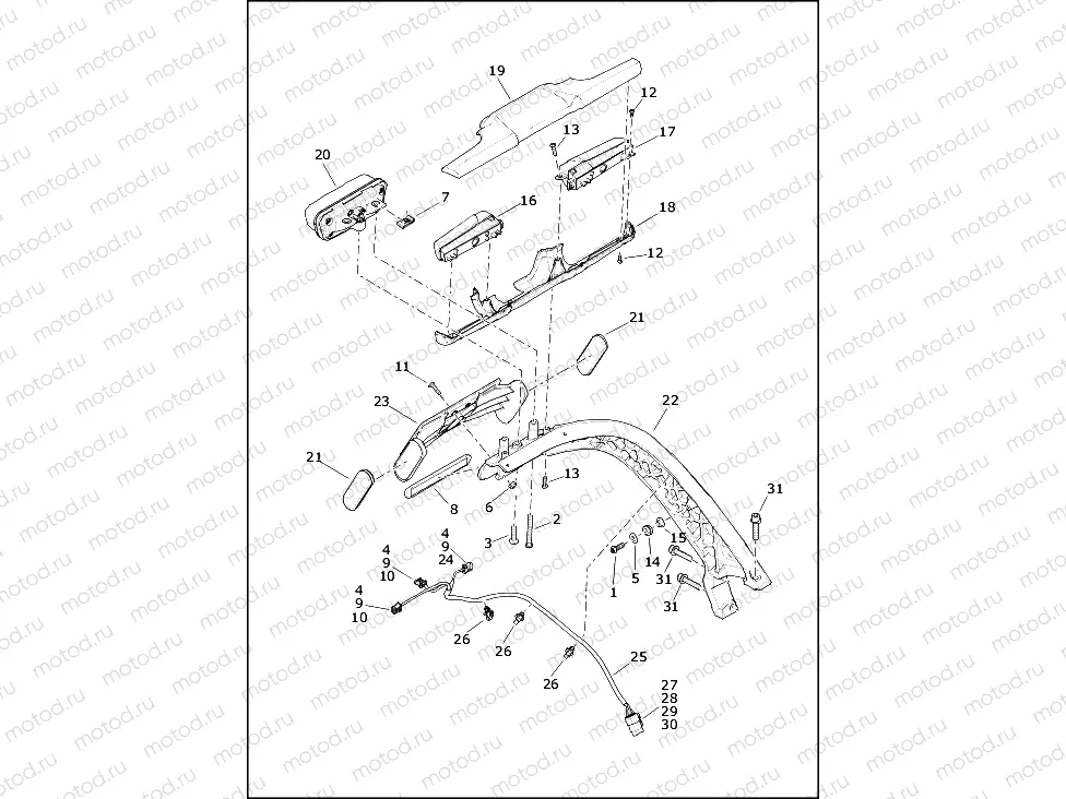 TAIL LAMP AND REAR TURN SIGNALS