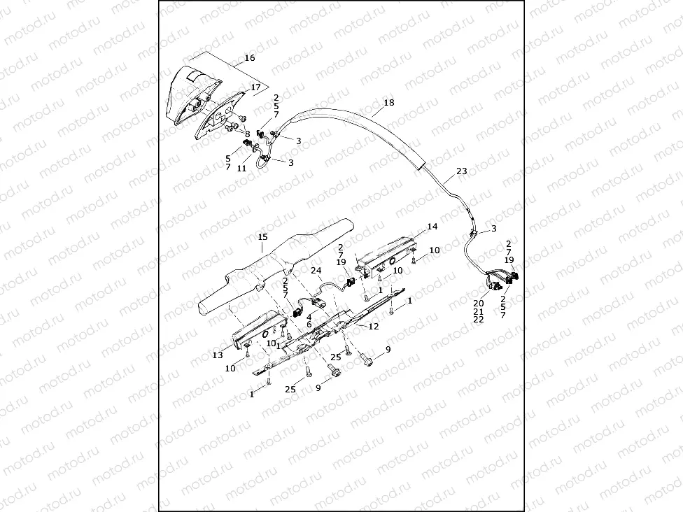 TAIL LAMP AND REAR TURN SIGNALS - FLDE