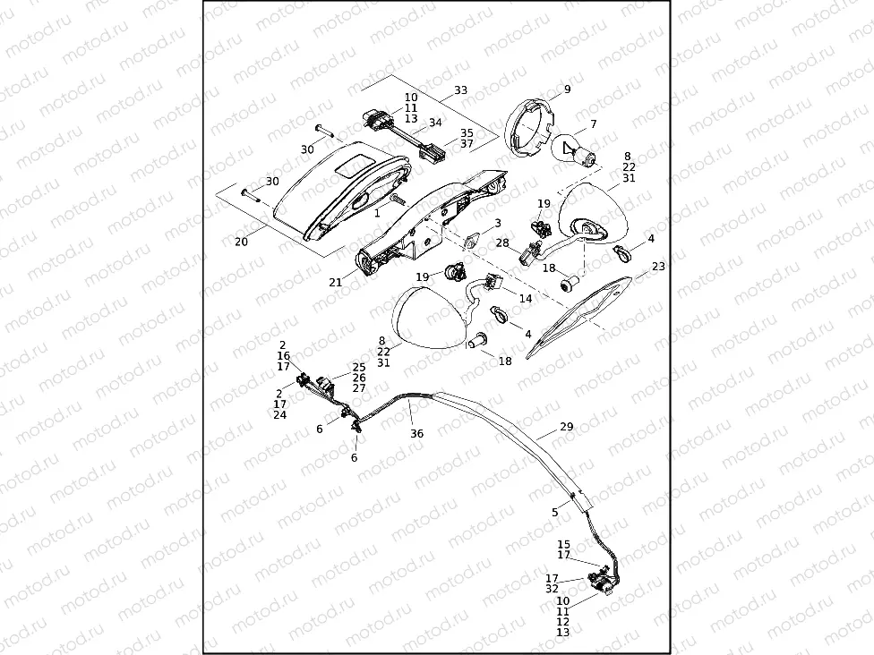 TAIL LAMP AND TURN SIGNALS - FXLRST, FXRST