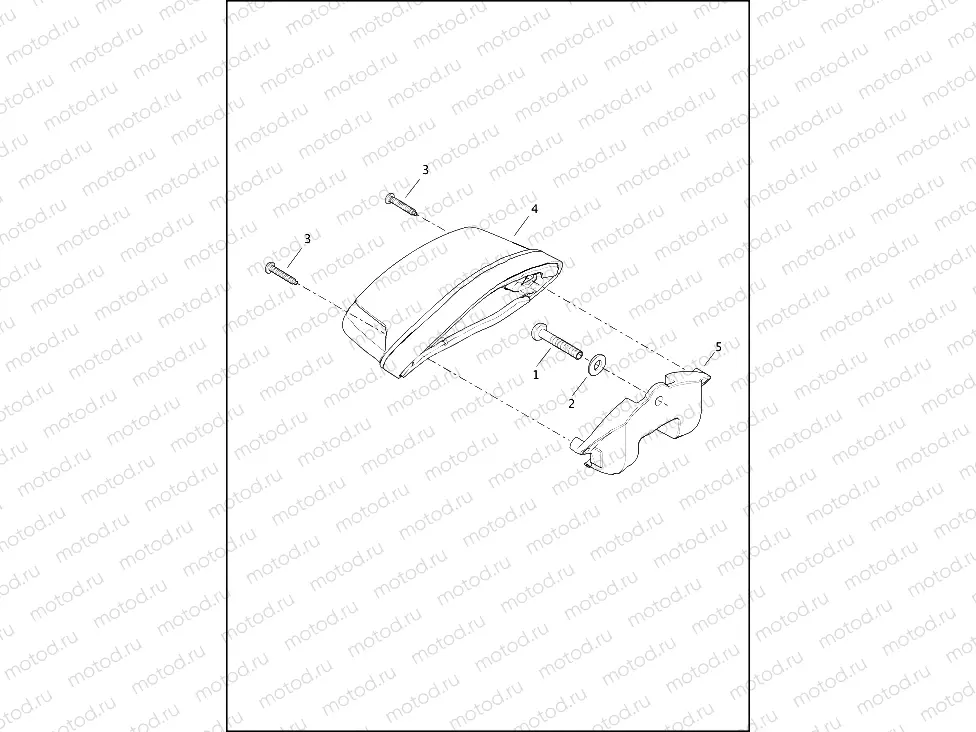 TAIL LAMP AND TURN SIGNALS, REAR - HDI - FLHTCUTG