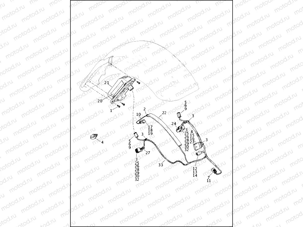 TAIL LAMP (EXCEPT CANADA) AND TURN SIGNAL, REAR