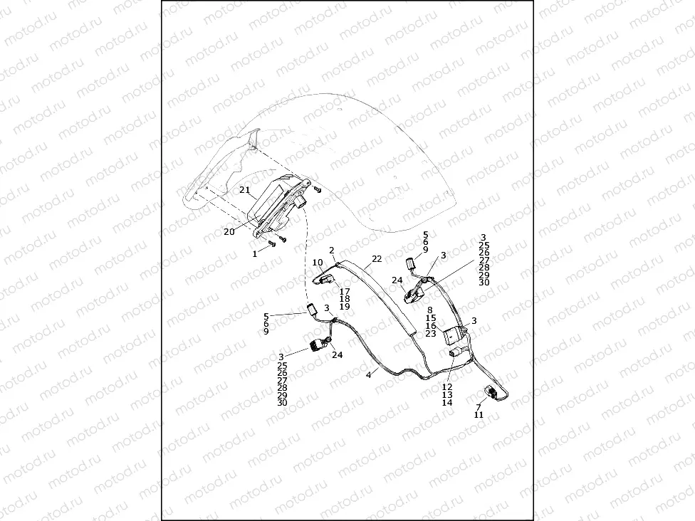 TAIL LAMP (EXCEPT CANADA) AND TURN SIGNAL, REAR