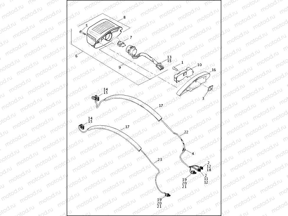 TAIL LAMP - FLHC, FLHCS, FXLR