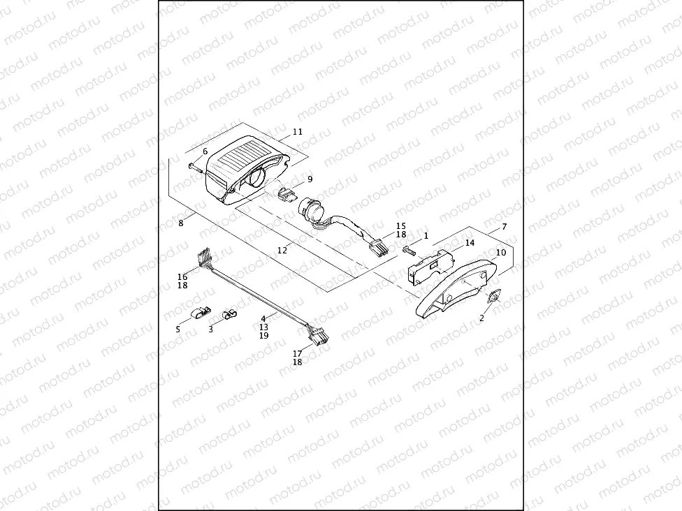TAIL LAMP - FLSTC, FLSTF, FLSTFB & FXST