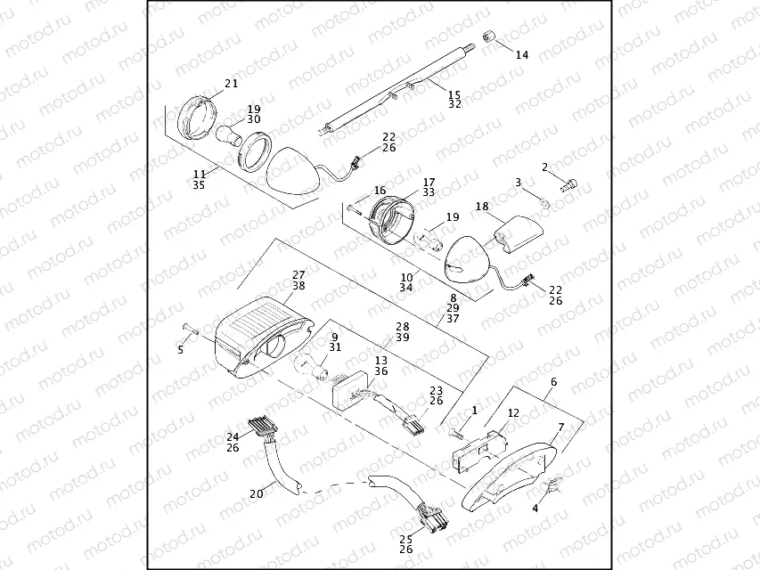 TAIL LAMP & REAR TURN SIGNALS