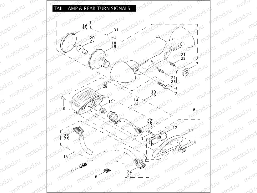TAIL LAMP & REAR TURN SIGNALS