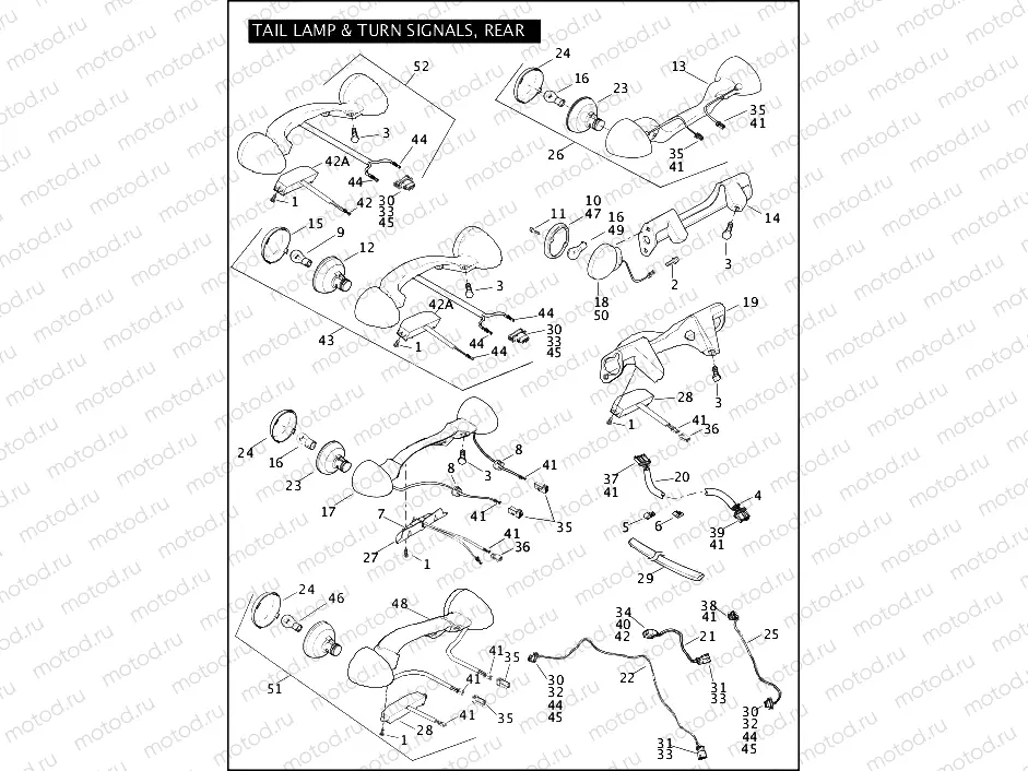 TAIL LAMP & TURN SIGNALS, REAR (1 OF 2)