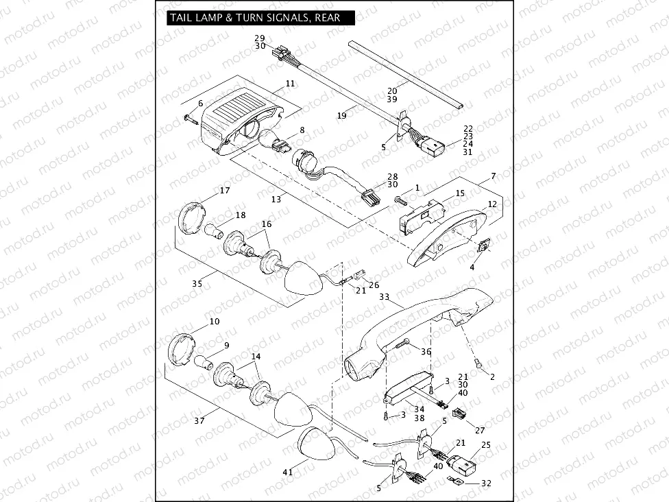 TAIL LAMP & TURN SIGNALS, REAR
