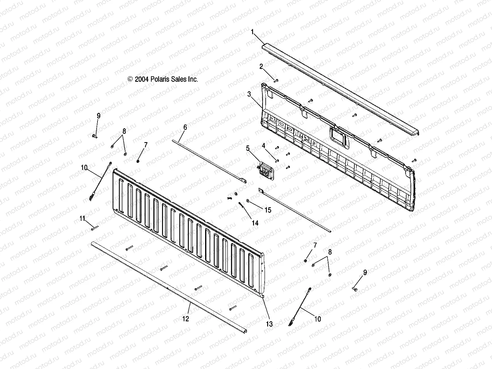 TAILGATE - R05RB50AA/RD50AA/AB/AC/AD/RF50AA/AB (4995359535A12) | TAILGATE - R05RB50AA/RD50AA/AB/AC/AD/RF50AA/AB (4995359535A12)