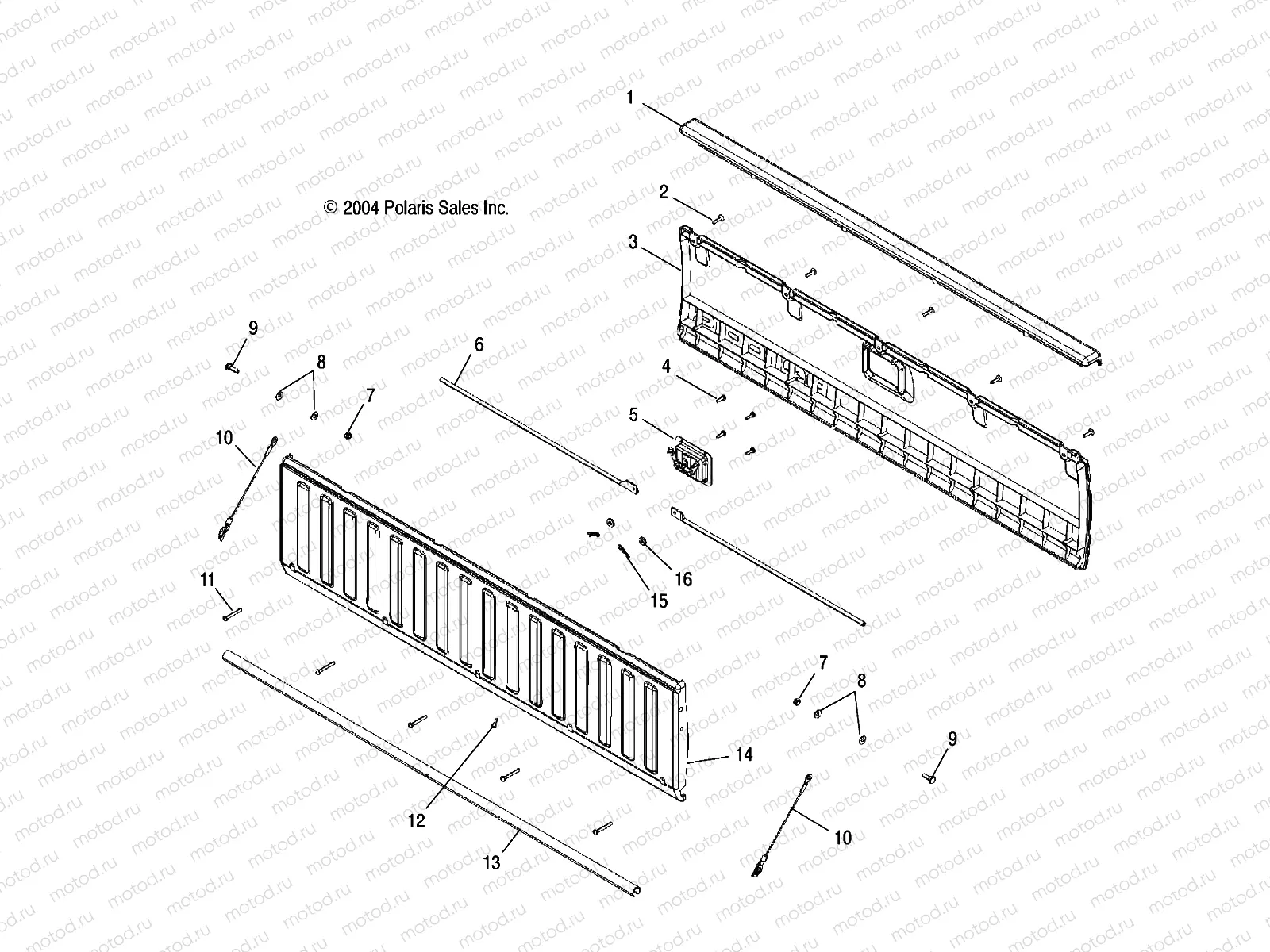 TAILGATE - R05RD68AA/AB (4998269826A13) | TAILGATE - R05RD68AA/AB (4998269826A13)