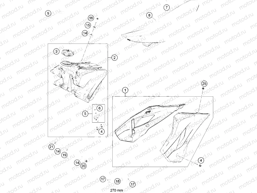 TANK, SEAT|Frame|07