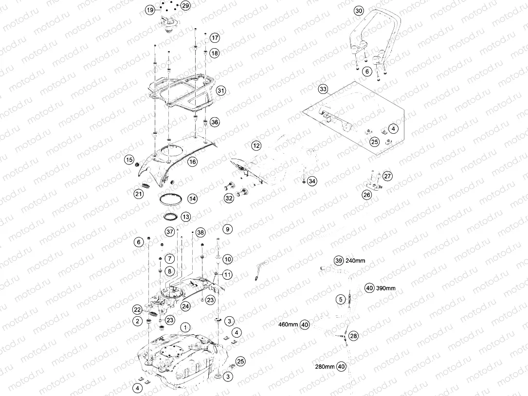 TANK, SEAT|Frame|07