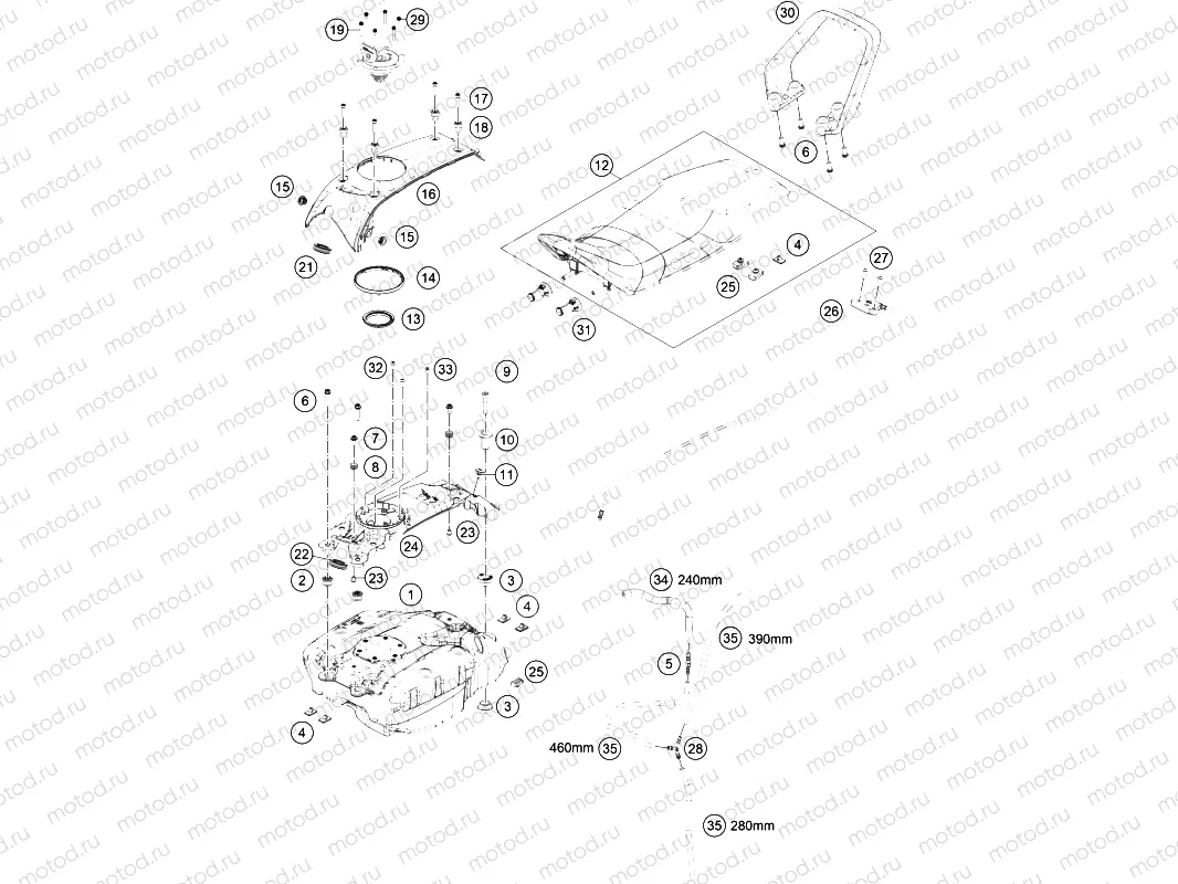 TANK, SEAT|Frame|07