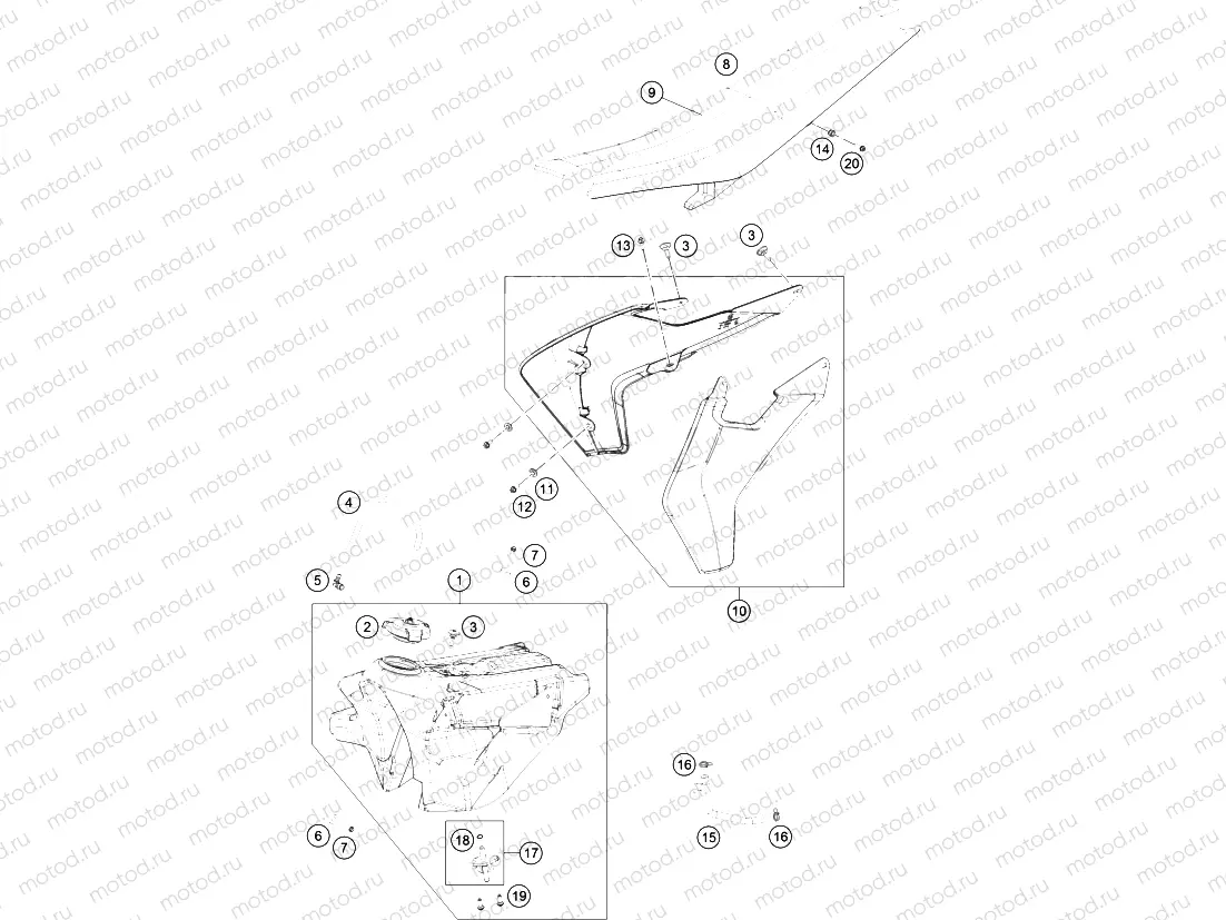 TANK, SEAT|Frame|07