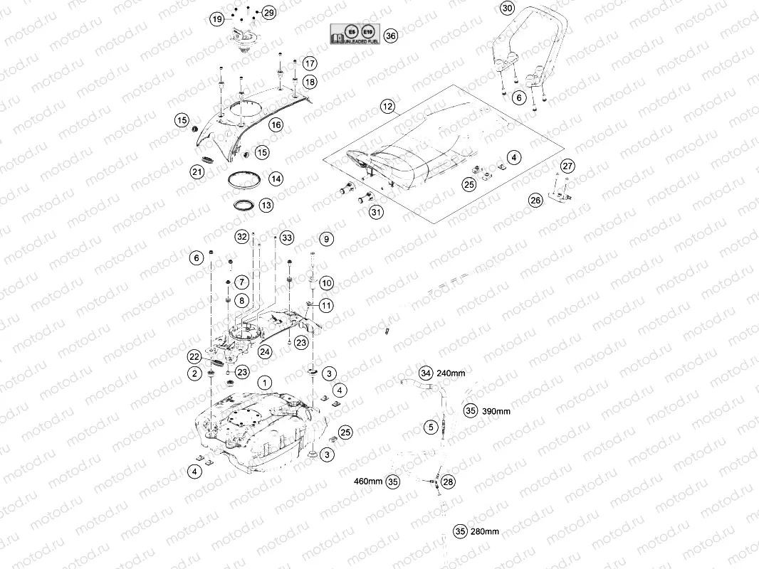 TANK, SEAT|Frame|07