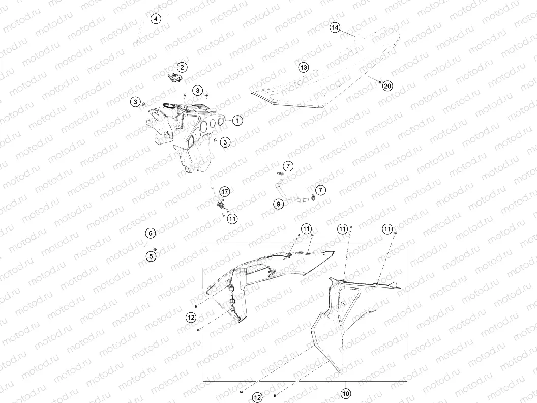 TANK, SEAT|Frame|07