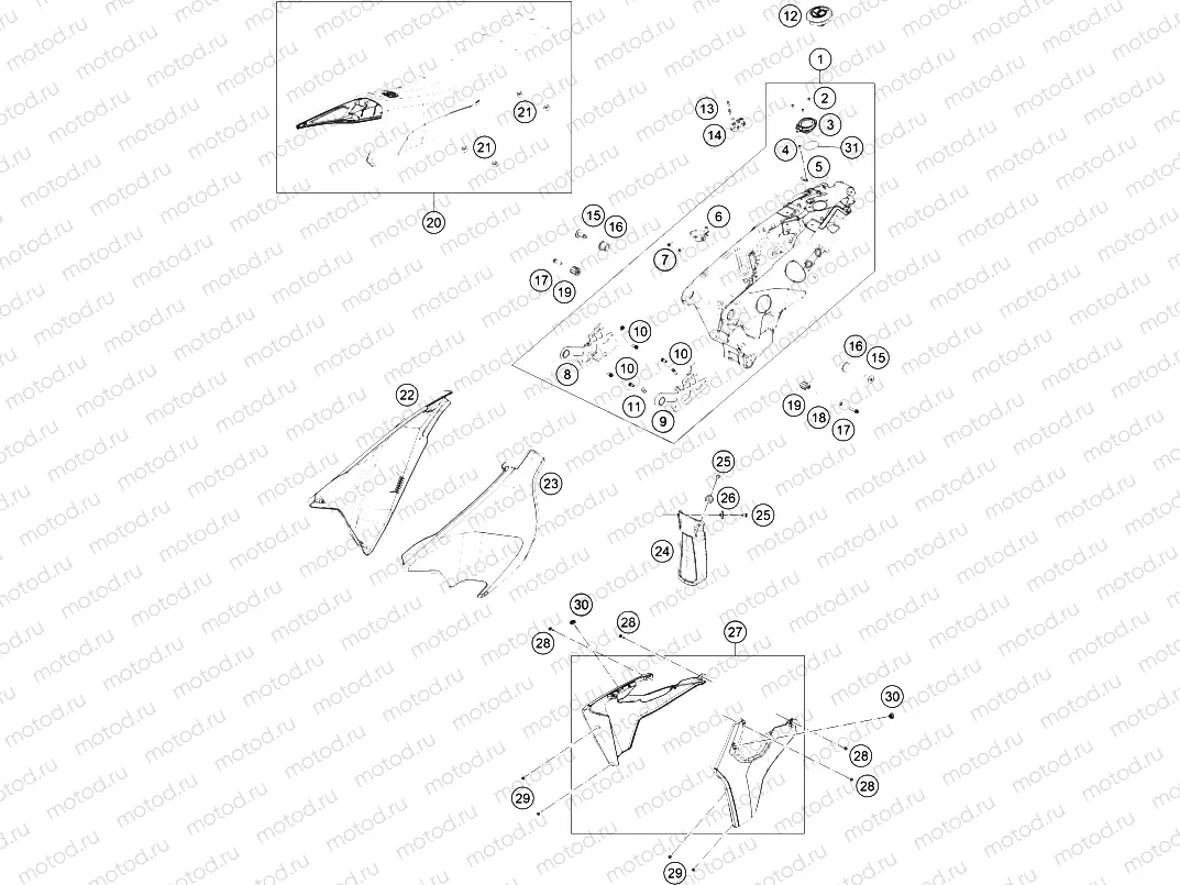 TANK, SEAT|Frame|07