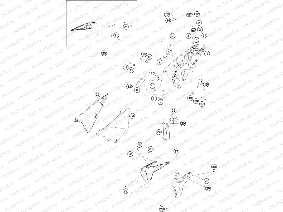 TANK, SEAT|Frame|07