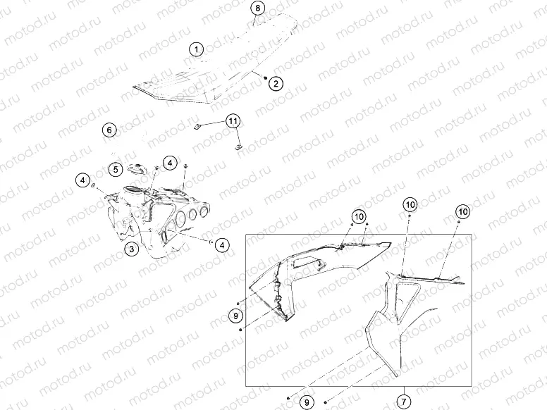 TANK, SEAT|Frame|07