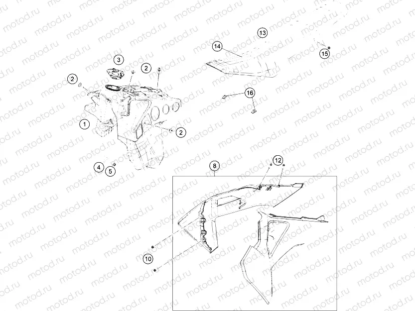 TANK, SEAT|Frame|07