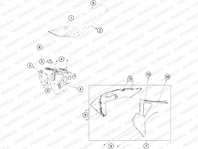 TANK, SEAT|Frame|07