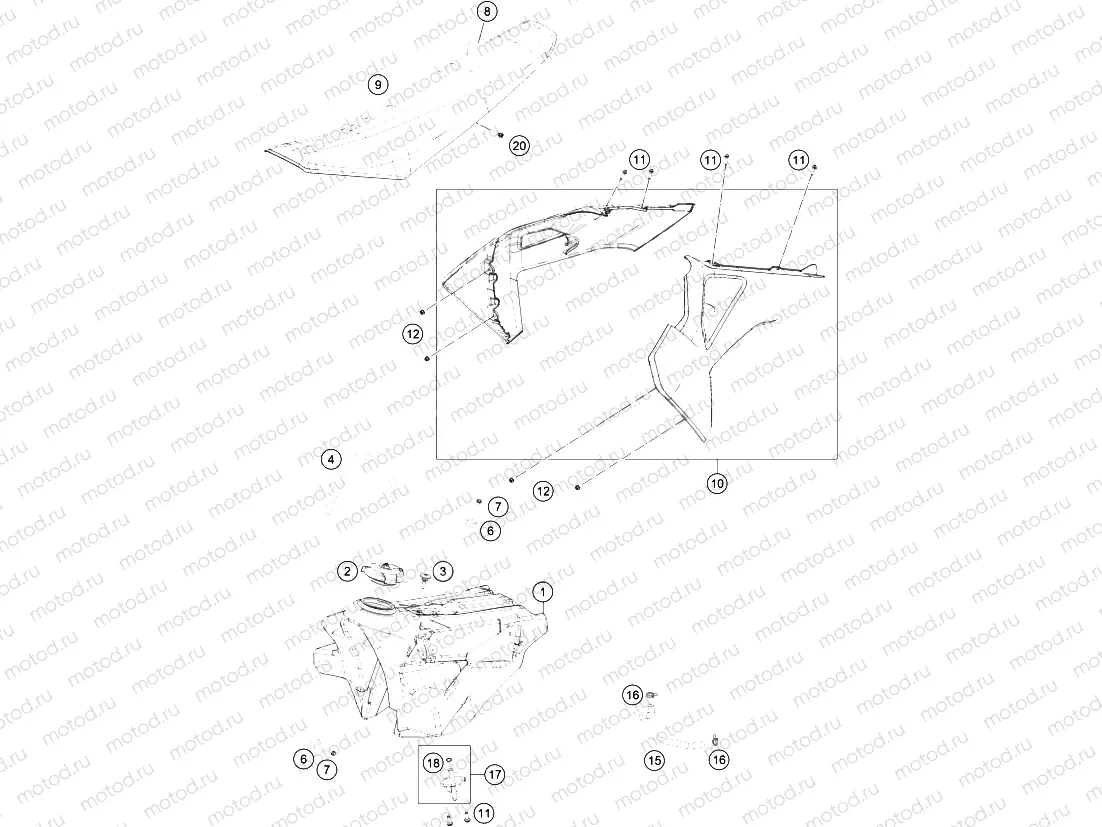 TANK, SEAT|Frame|07