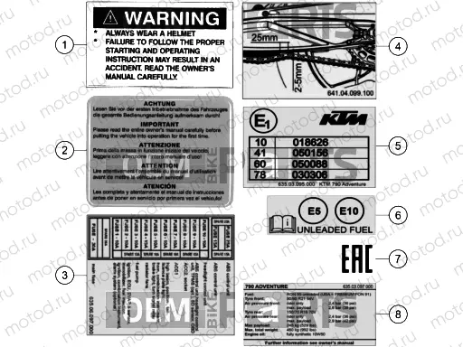 TECHNIC INFORMATION STICKER