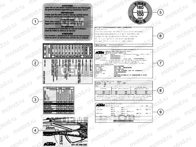 TECHNIC INFORMATION STICKER