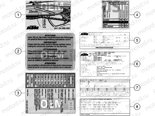 TECHNIC INFORMATION STICKER