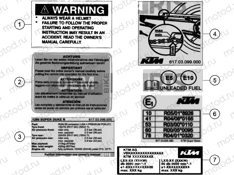 TECHNIC INFORMATION STICKER