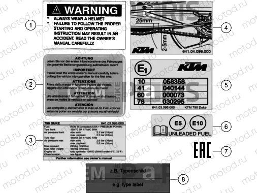 TECHNIC INFORMATION STICKER