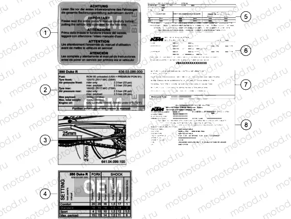 TECHNIC INFORMATION STICKER