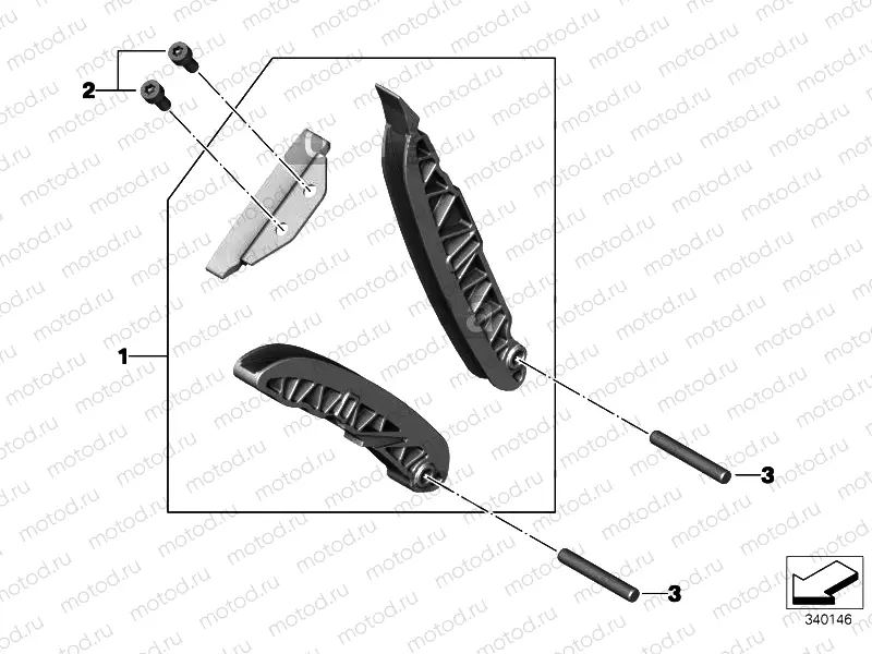 TENSIONER RAIL / GUIDE RAIL