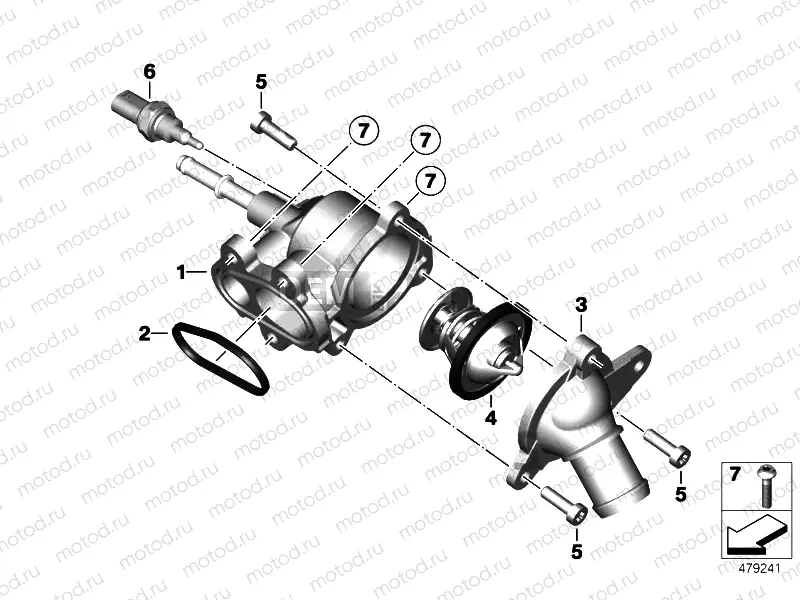 THERMOSTAT AND COOLANT LINES