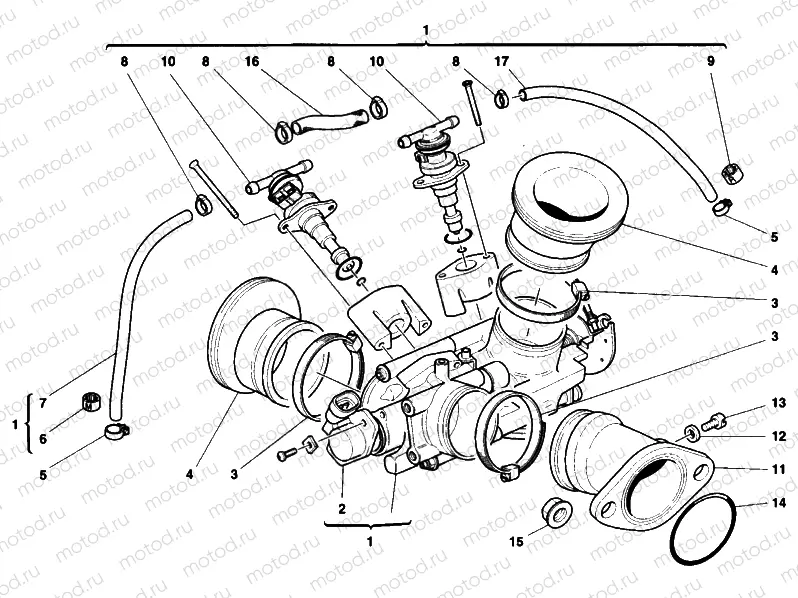 THROTTLE BODY » INTAKE, CARBURETTOR
