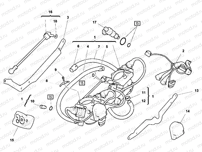 THROTTLE BODY » INTAKE, CARBURETTOR