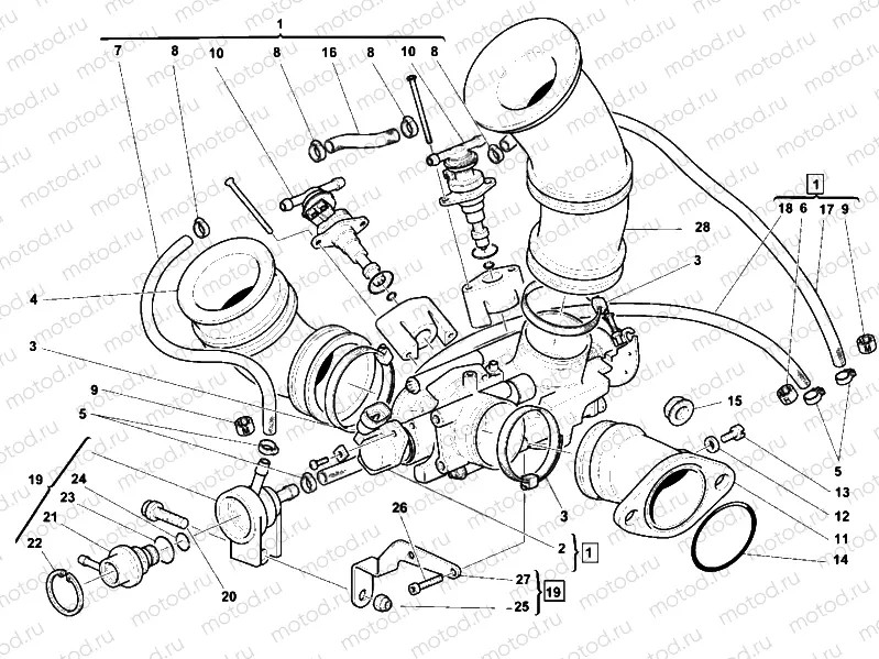THROTTLE BODY » INTAKE, CARBURETTOR